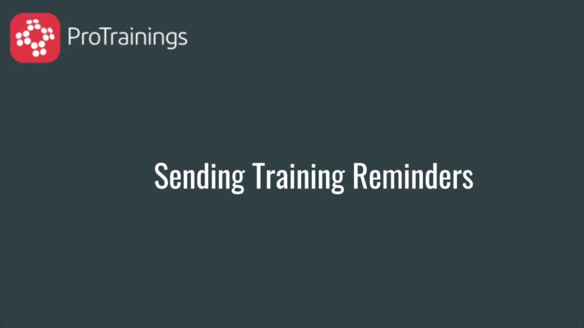 Sending Training Reminders-1