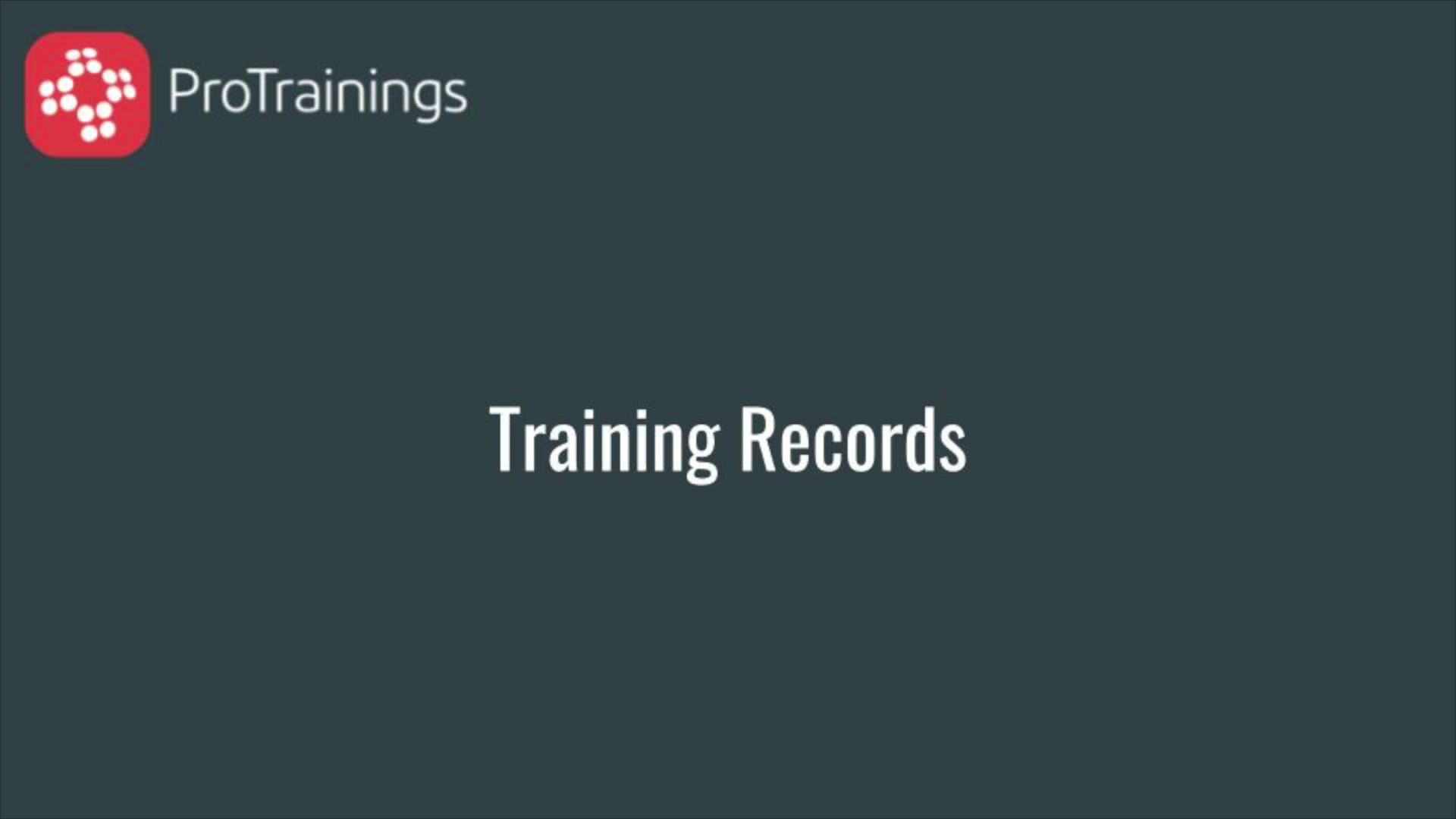 Training records